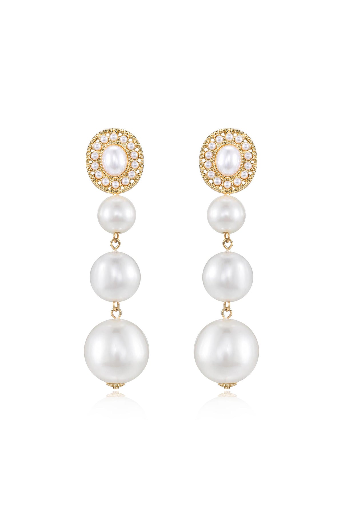 Graduating Pearl Dangle Earrings