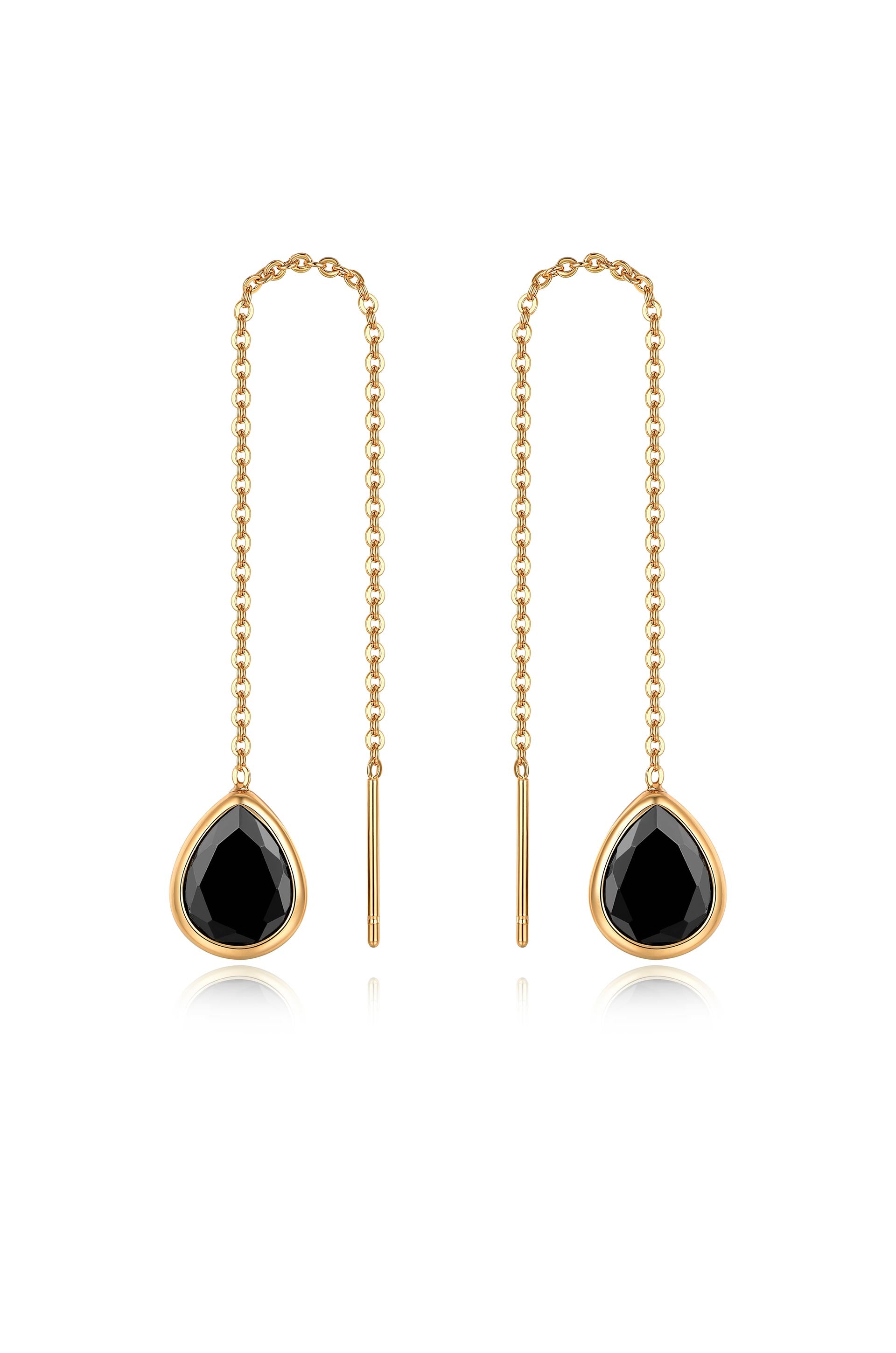 Buy Online Black colour Drop Design Hanging Earrings for Girls and Women –  One Stop Fashion