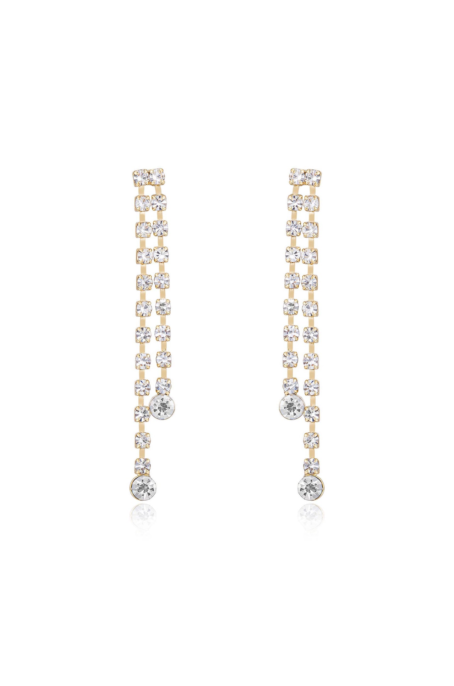 Crystal Sun Shower Dangle Earrings