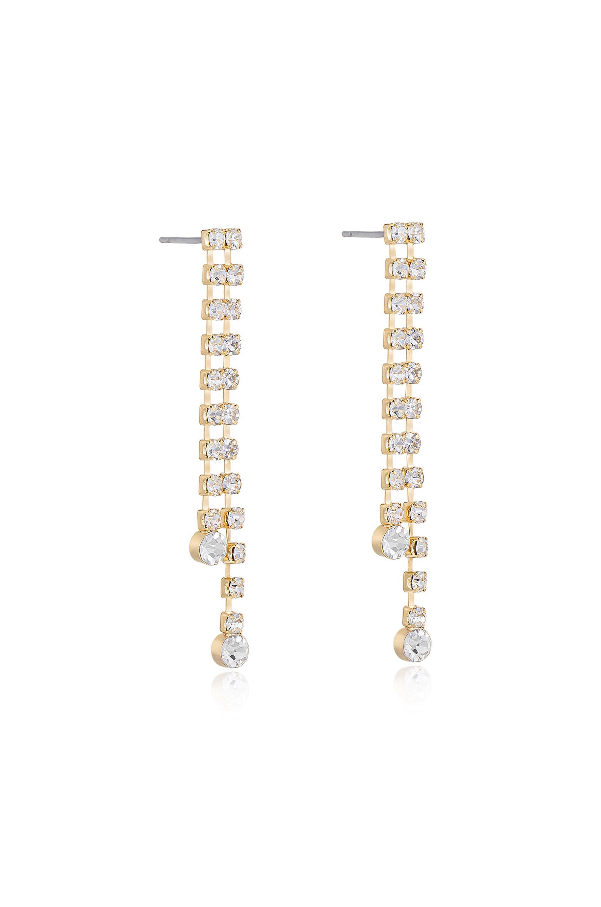 Crystal Sun Shower Dangle Earrings side