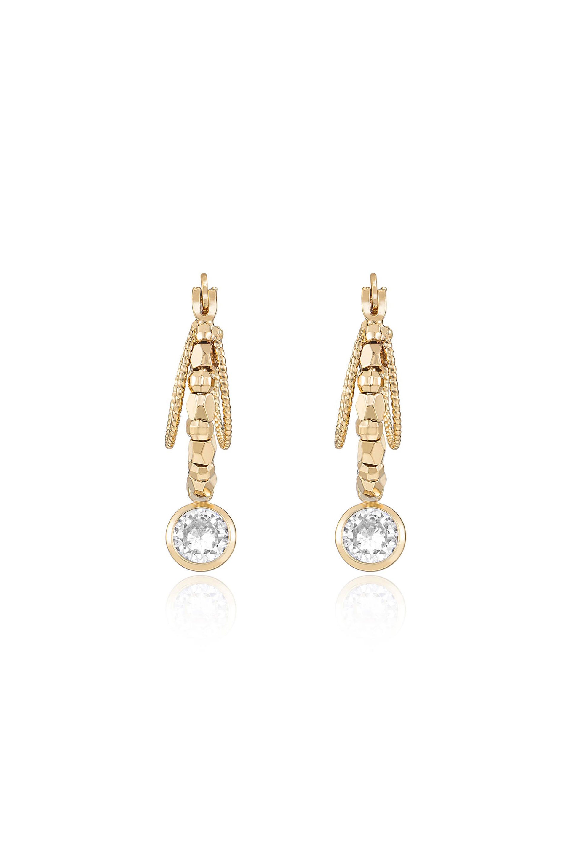 Boho Golden Hoop Earrings front