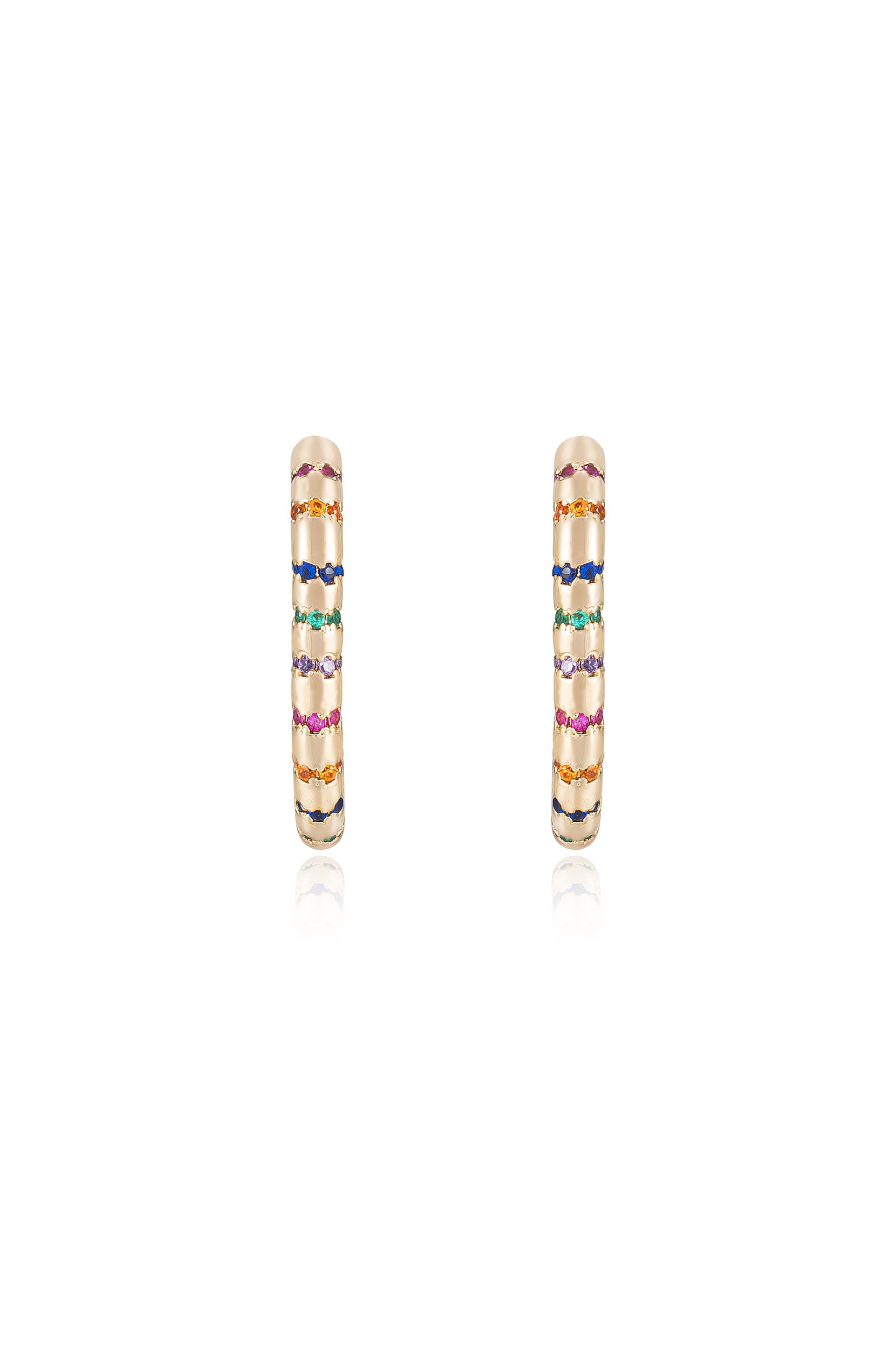 Everyday Celebration 18k Gold Plated Hoop Earrings front
