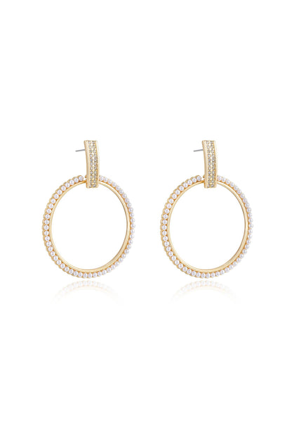 Classic Crystal Round Earrings side