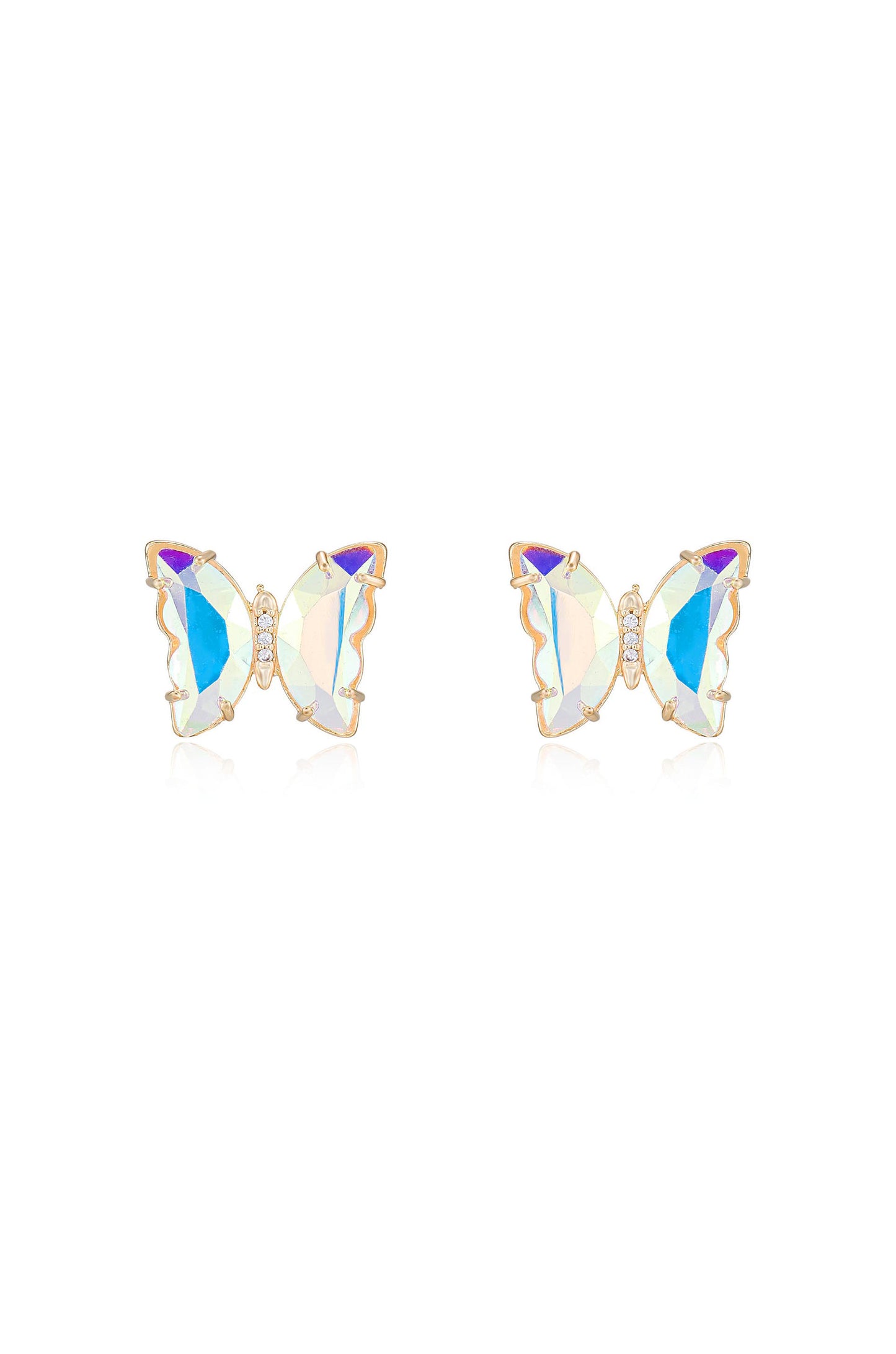 Flutter Away Crystal 18k Gold Plated Earrings – Ettika