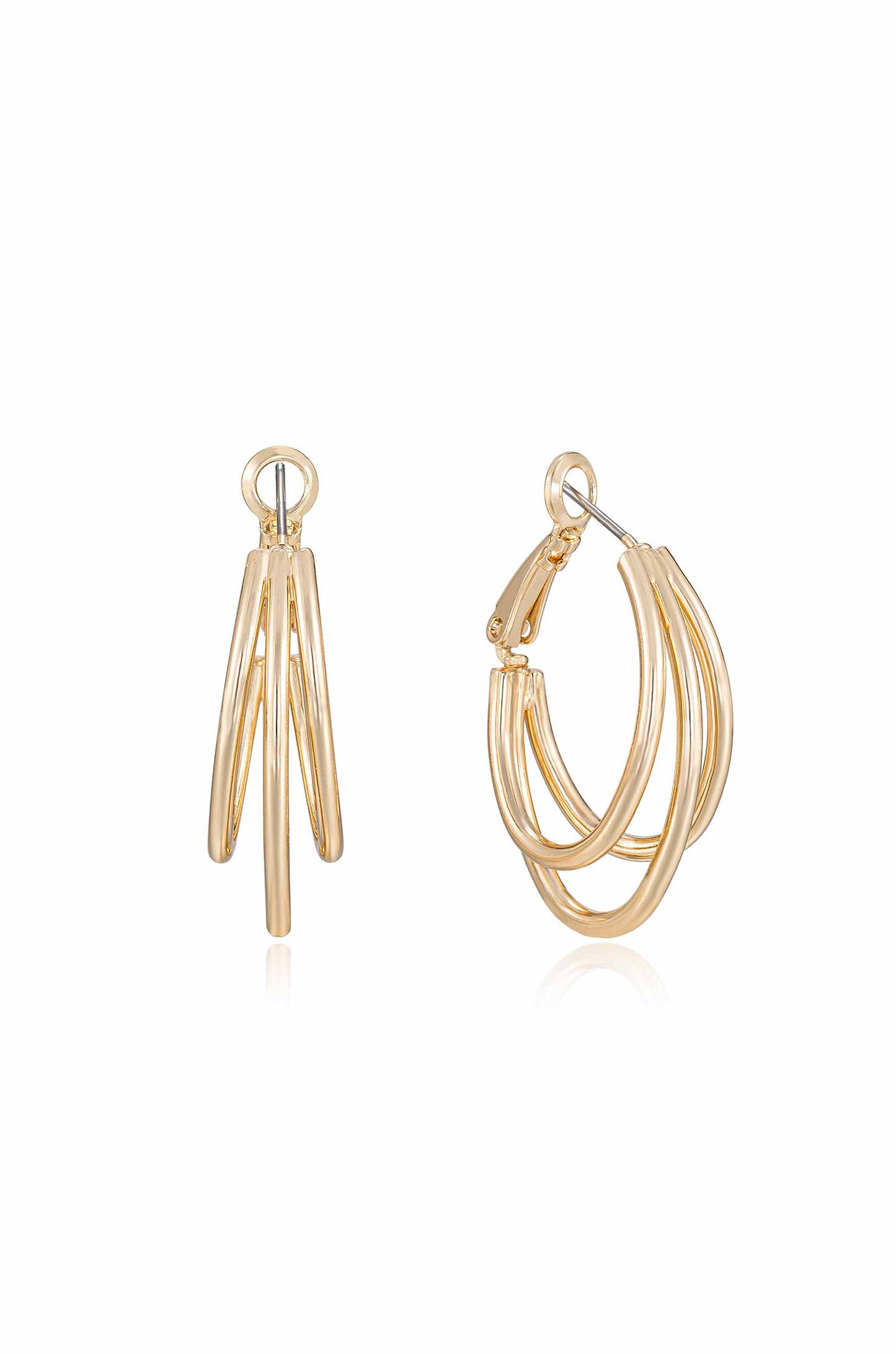 Helena 18k Gold Plated Hoop Earrings