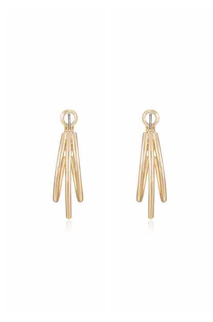 Helena 18k Gold Plated Hoop Earrings front