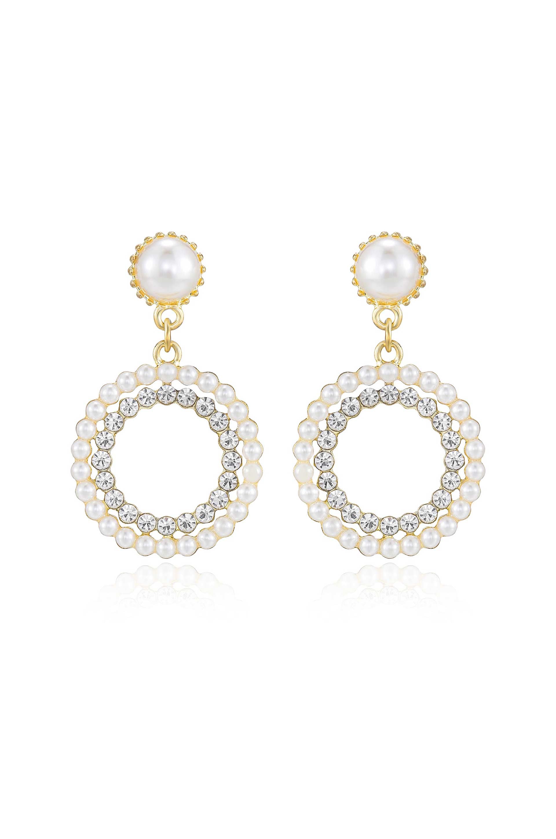 Mother May 18k Gold Plated Pearl Earrings