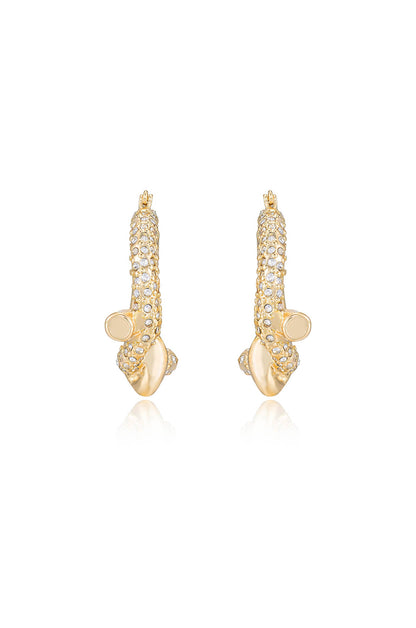Tie the Knot 18k Gold Plated Hoops front