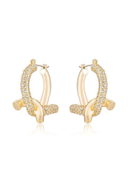 Tie the Knot 18k Gold Plated Hoops side