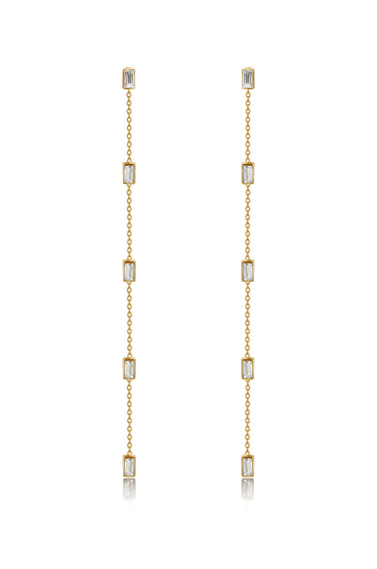 Dainty Statement Crystal Dangle Earrings