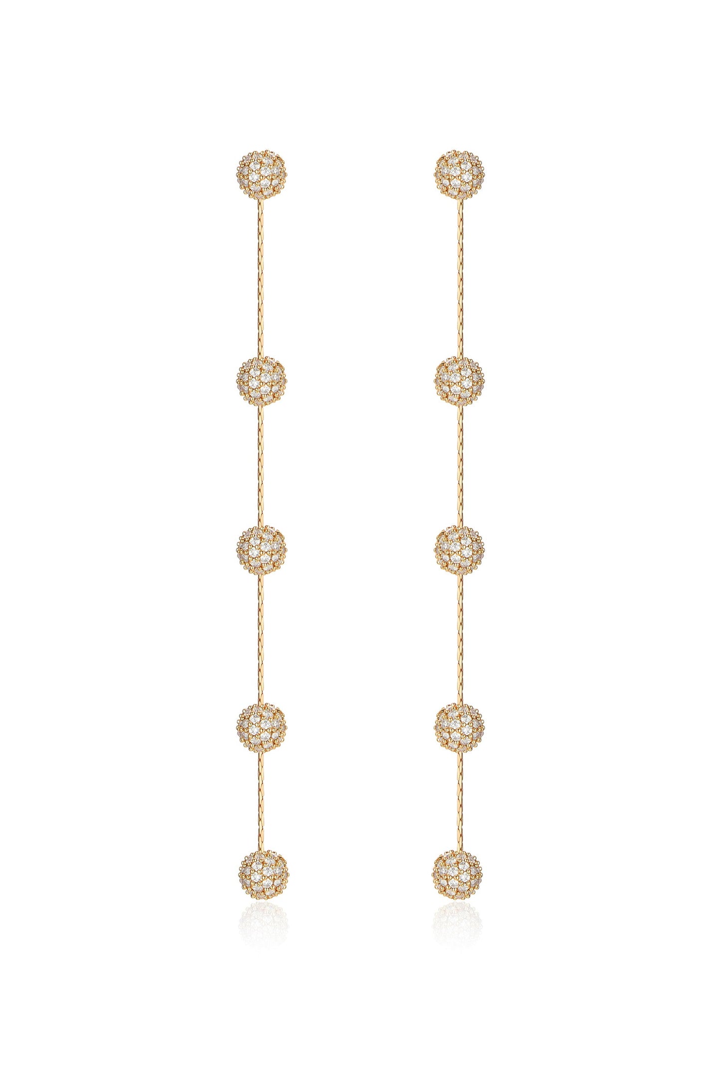 Crystal Ball Drop Earrings