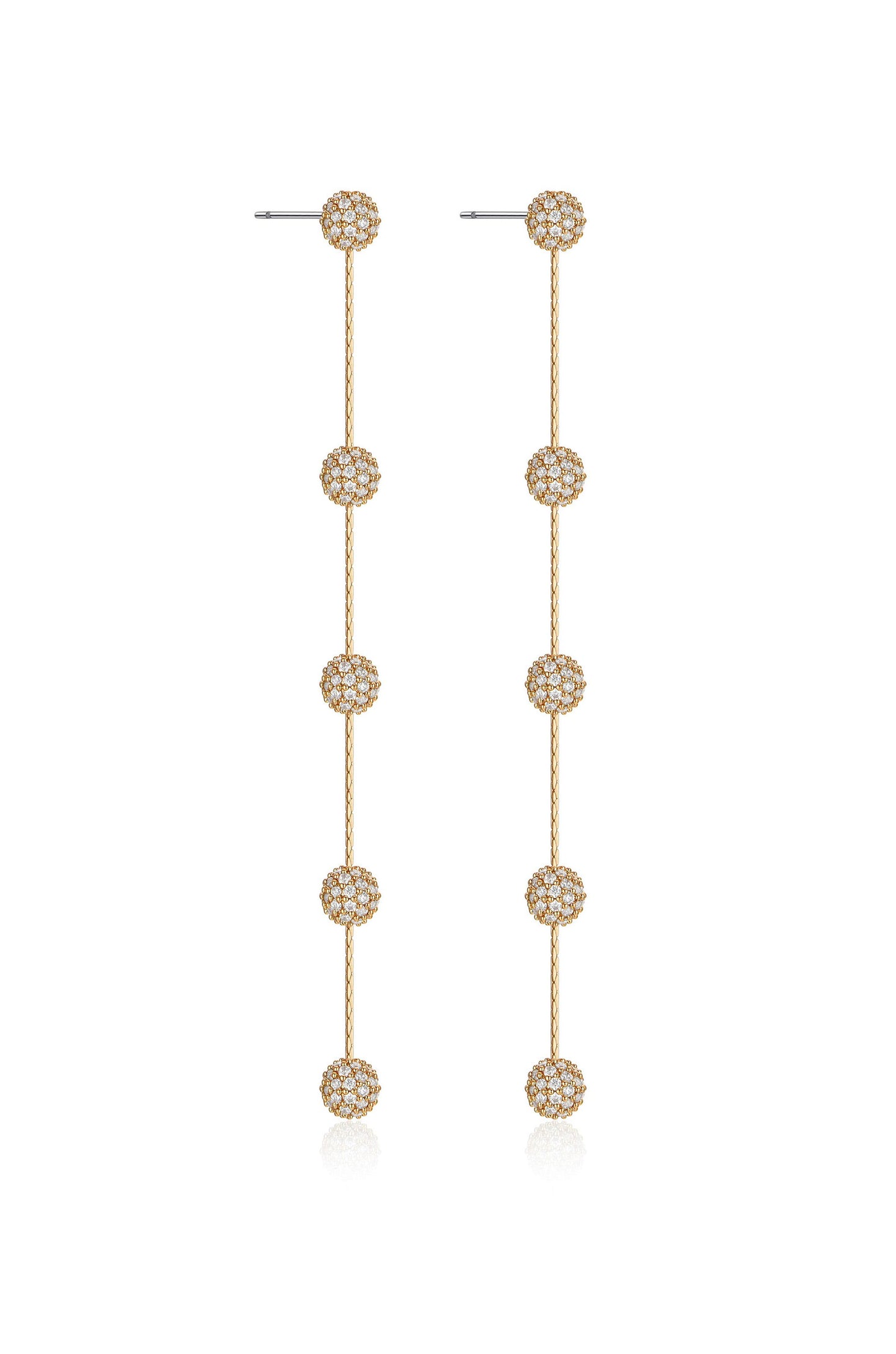 Crystal Ball Drop Earrings side
