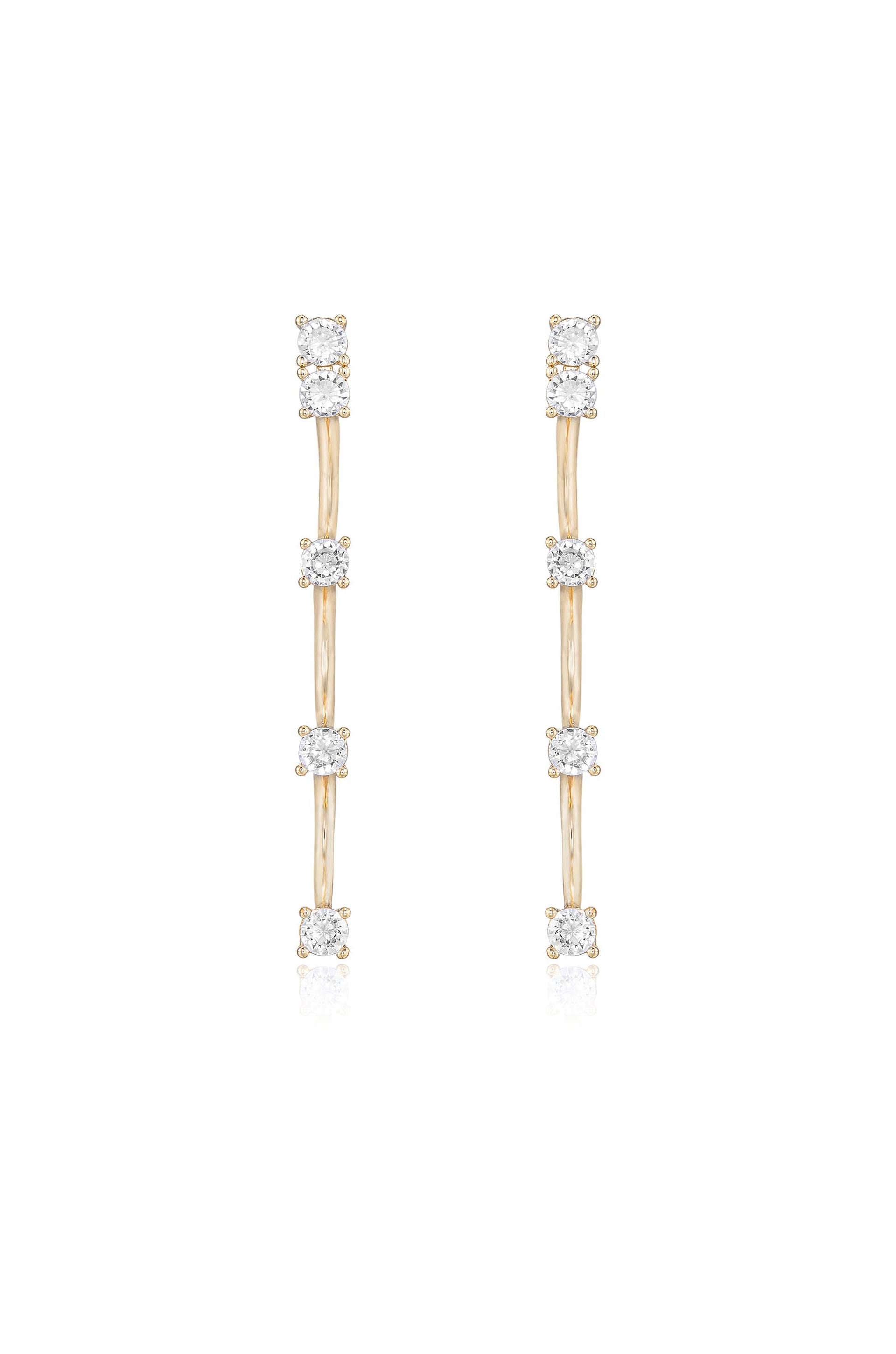 Scalloped 18k Gold Plated Drop Earrings