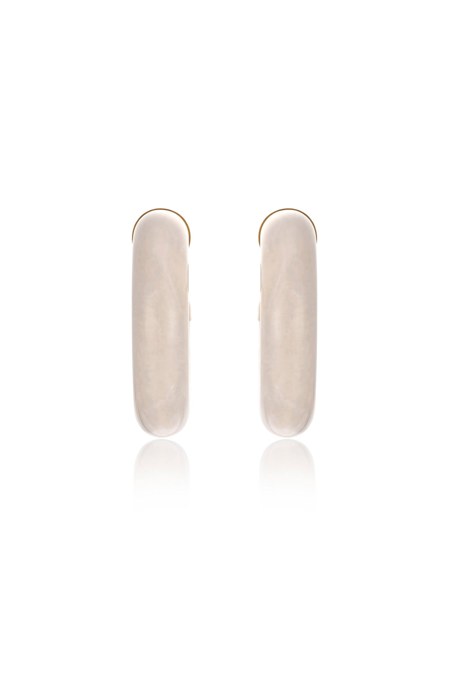 Resin Loop 18k Gold Plated Earrings front