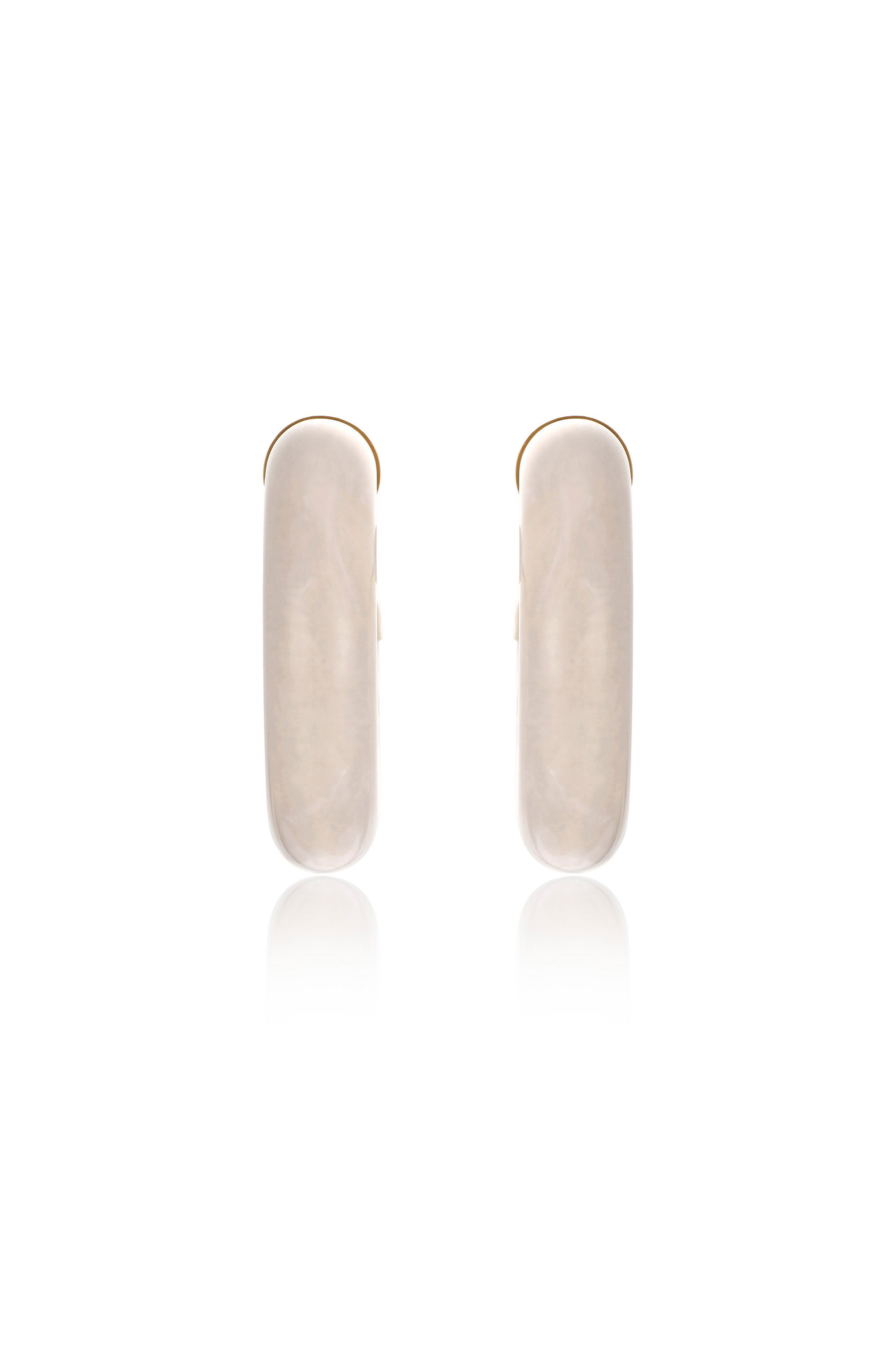 Resin Loop 18k Gold Plated Earrings front