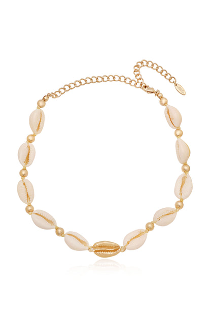 Out to Sea Cowrie Shell & 18kt Gold Plated Necklace