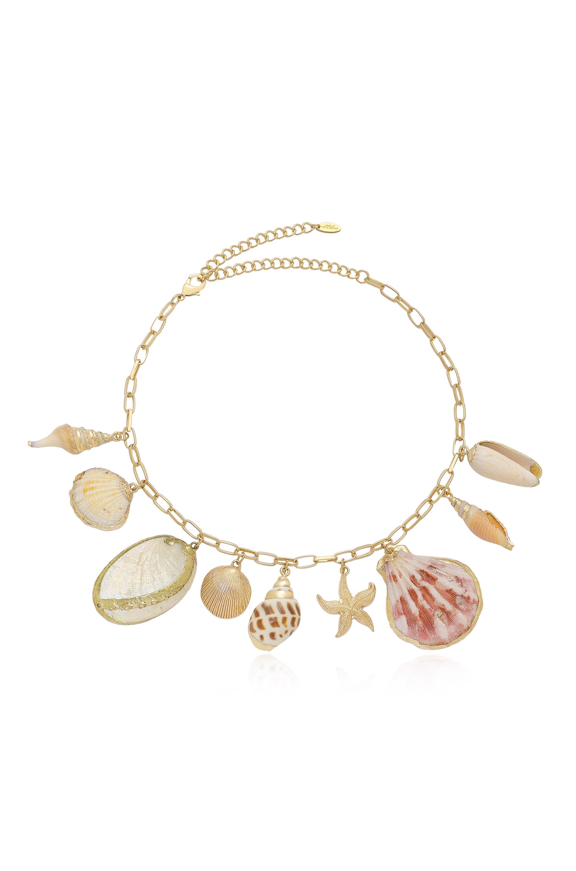 Private Island 18k Gold Plated Assorted Shell Necklace