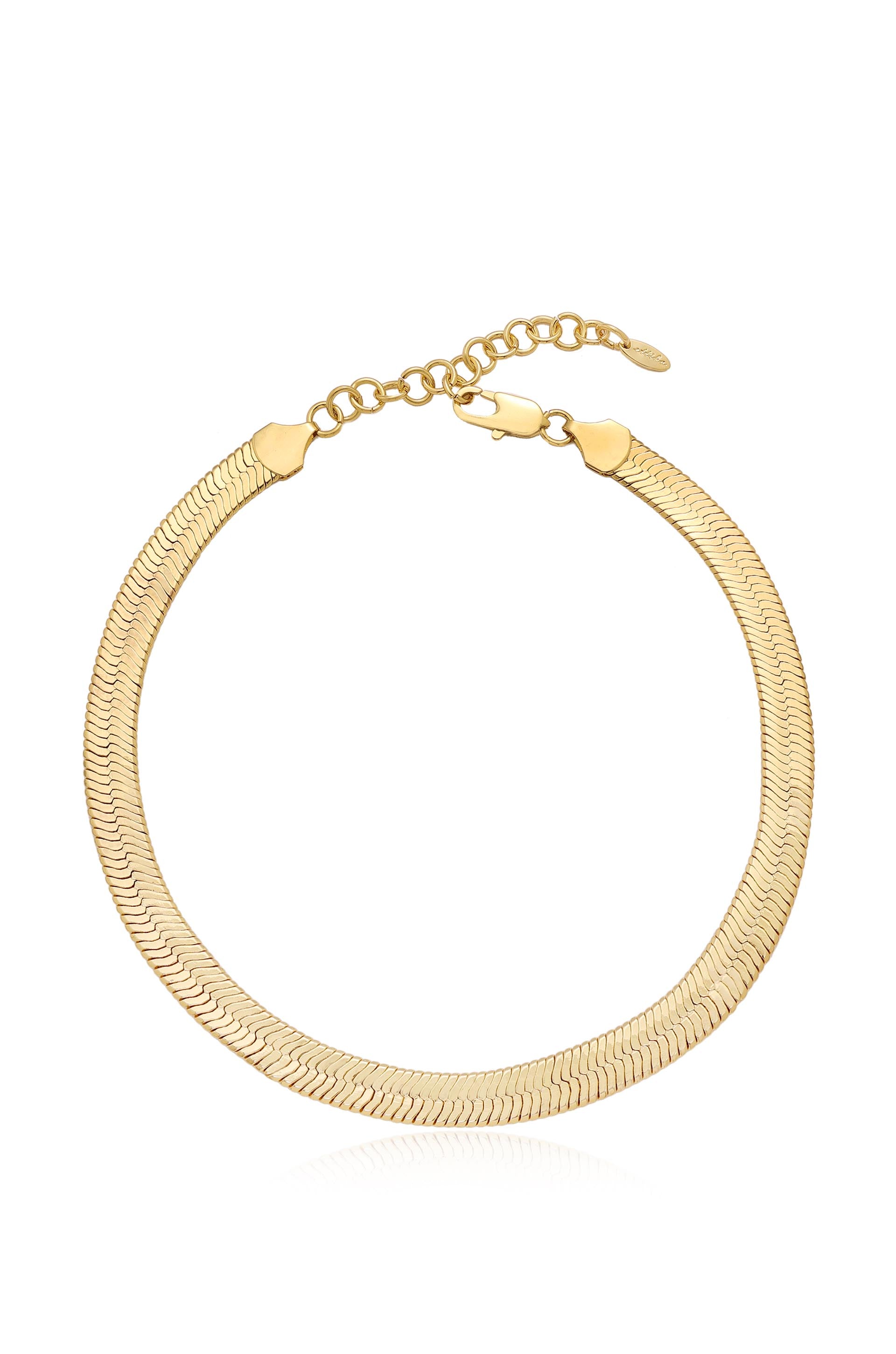 Snake Smooth Herringbone Chain Necklace
