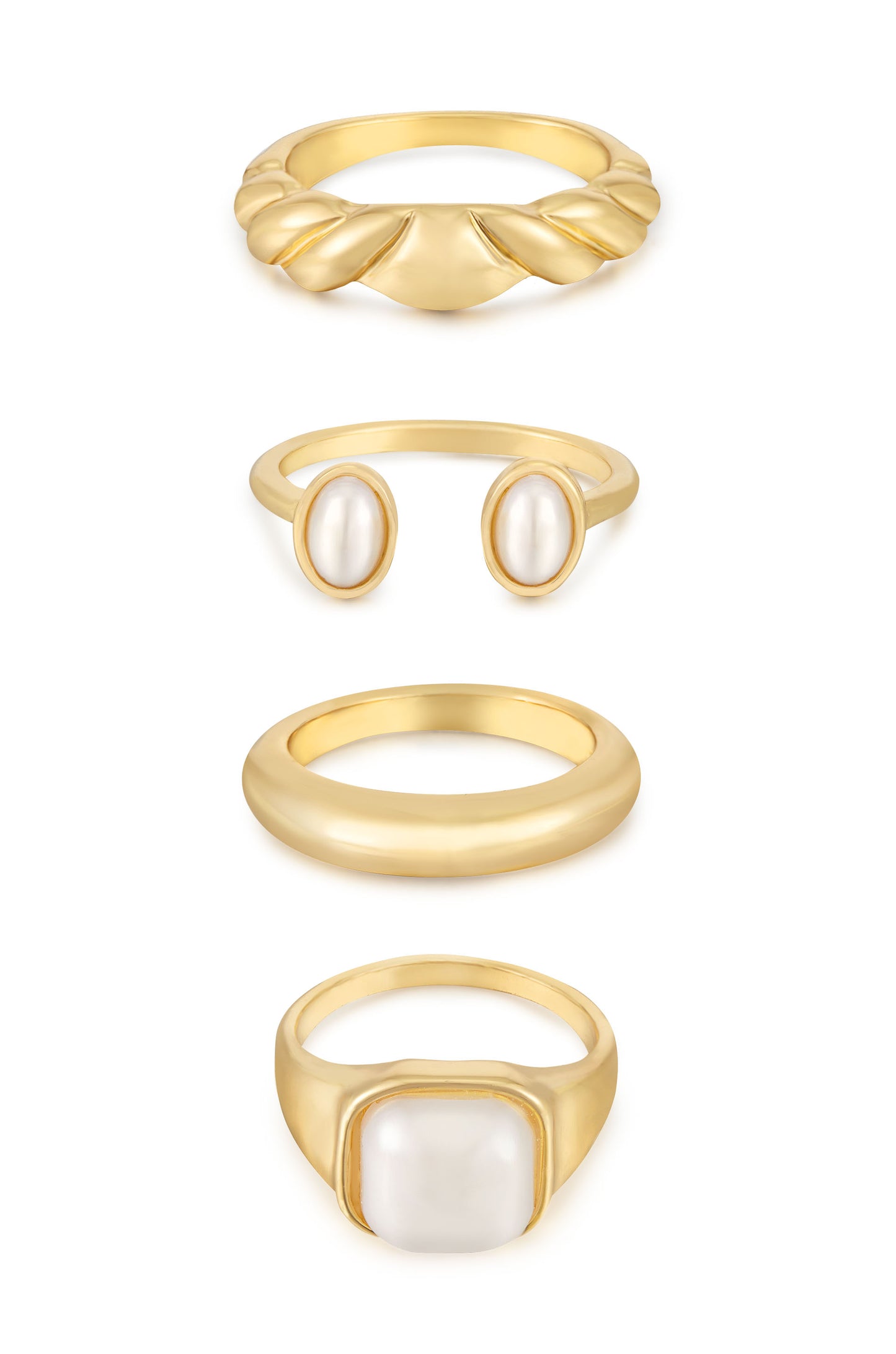 Ultimate Babe 18k Gold Plated Ring Set