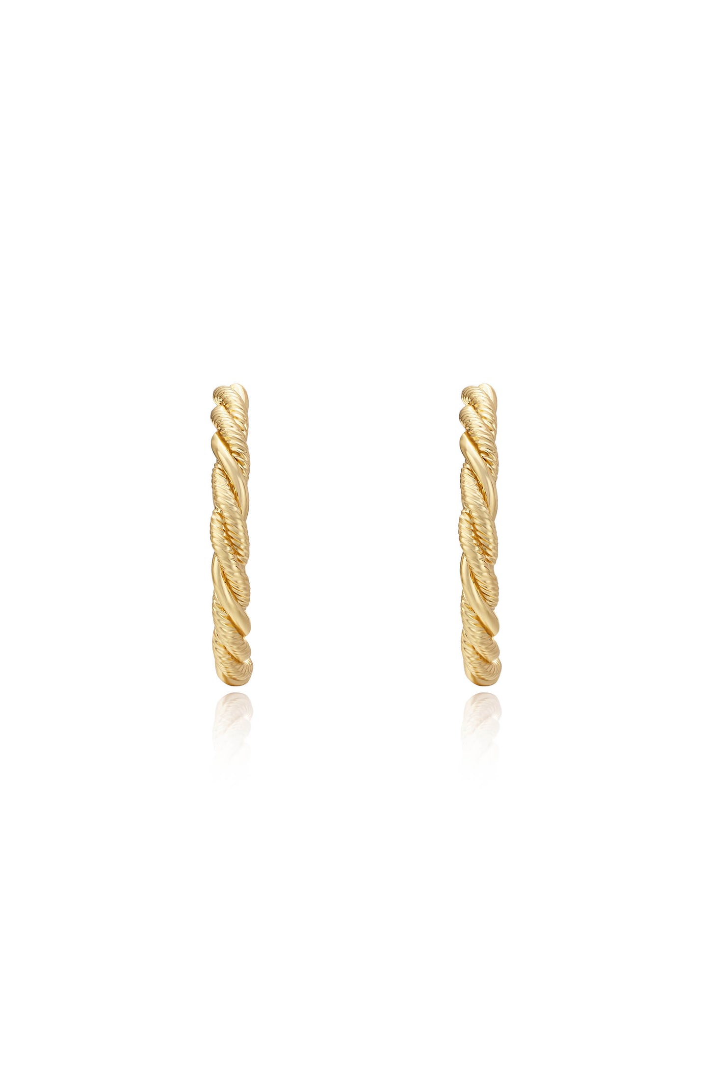 Spun Strands Hoop Earrings front