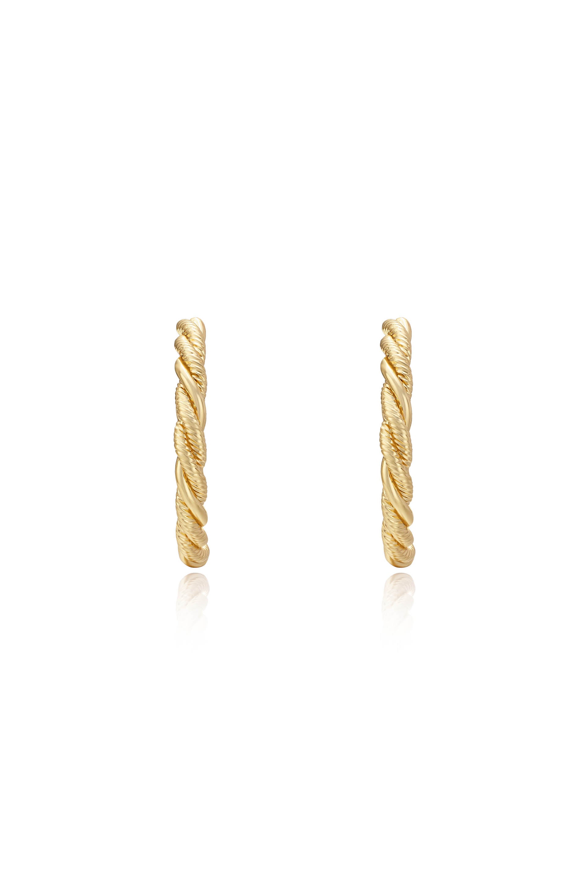 Spun Strands Hoop Earrings front