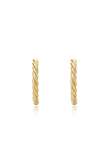 Spun Strands Hoop Earrings front