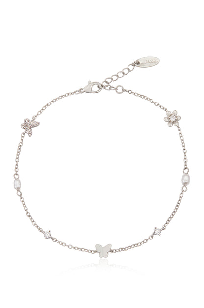 Subtle Butterflies and Pearl Anklet