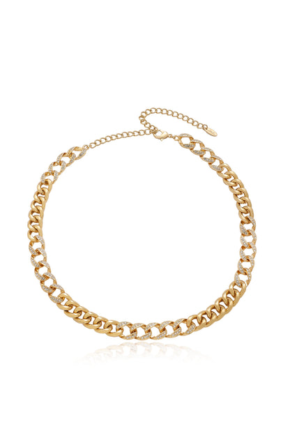 Life of Links Crystal and 18k Gold Plated Necklace