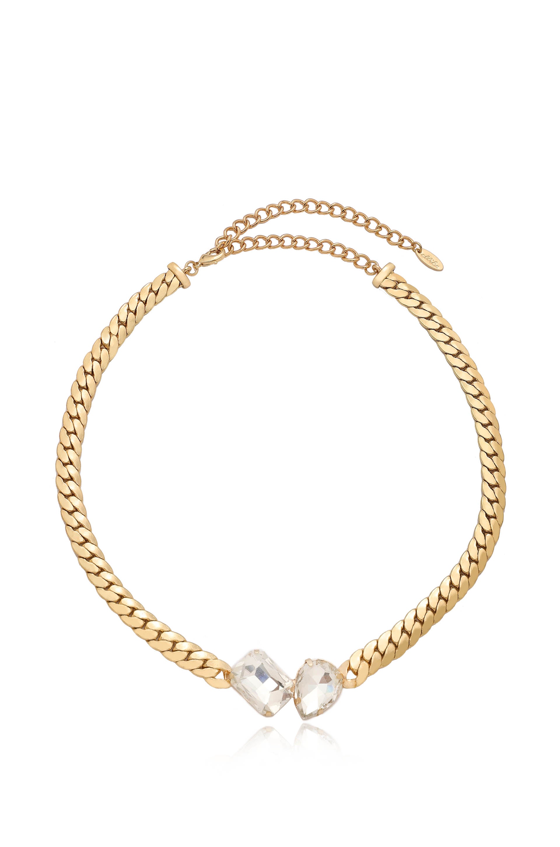Crystal Gem 18k Gold Plated Necklace