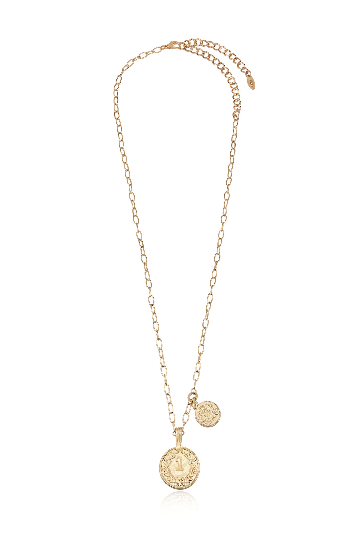 Simplicity Coin & Chain Necklace in gold