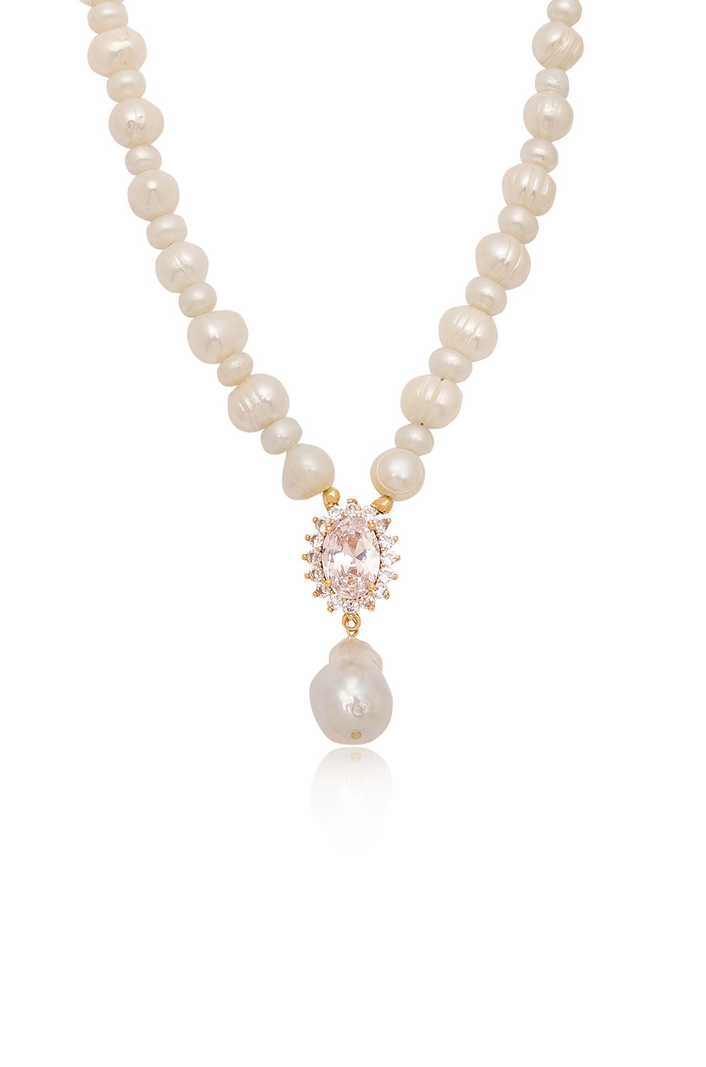 Royal Heirloom Pearl 18k Gold Plated Necklace close