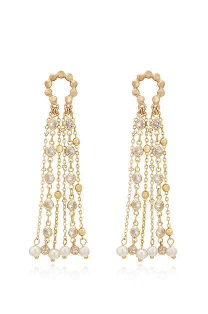 Pearly Gates 18k Gold Plated Earrings front