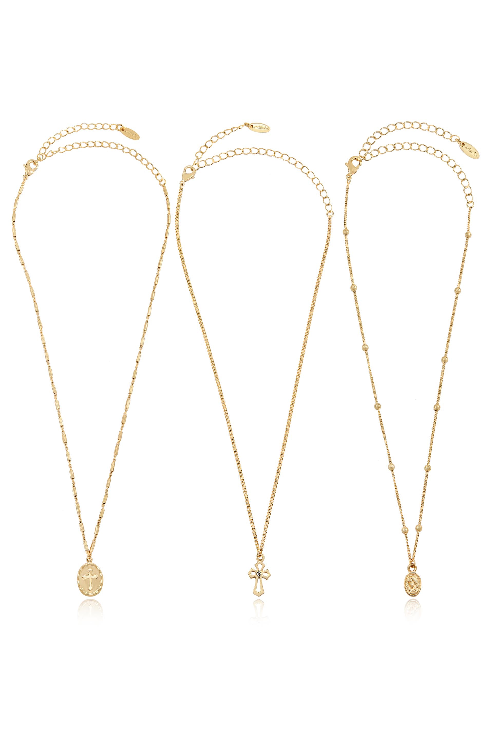 Let's Go Layers 18k Gold Plated Necklace front