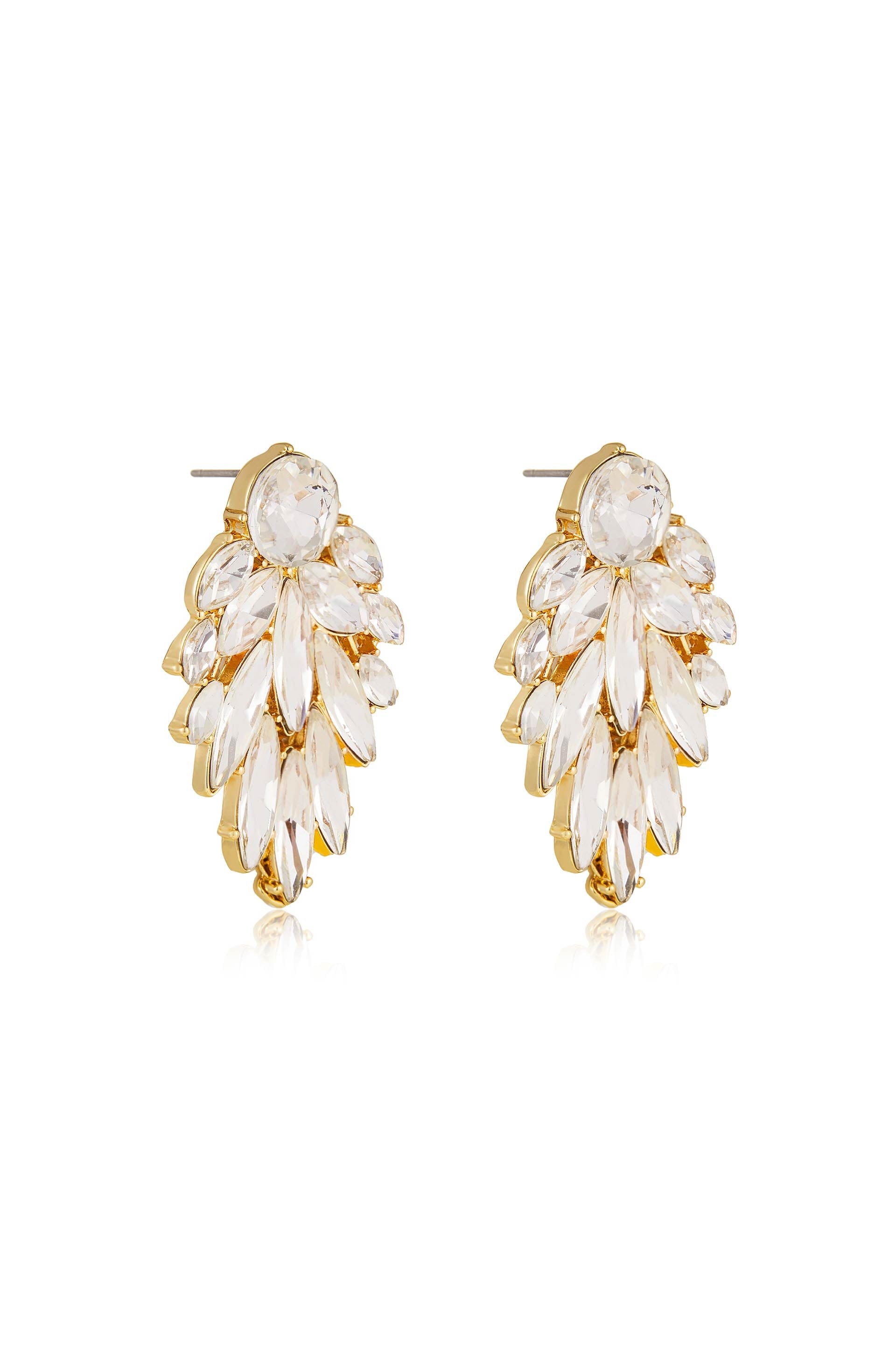 Cry Me A River 18k Gold Plated Earrings in clear side