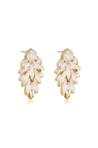 Cry Me A River 18k Gold Plated Earrings in clear side
