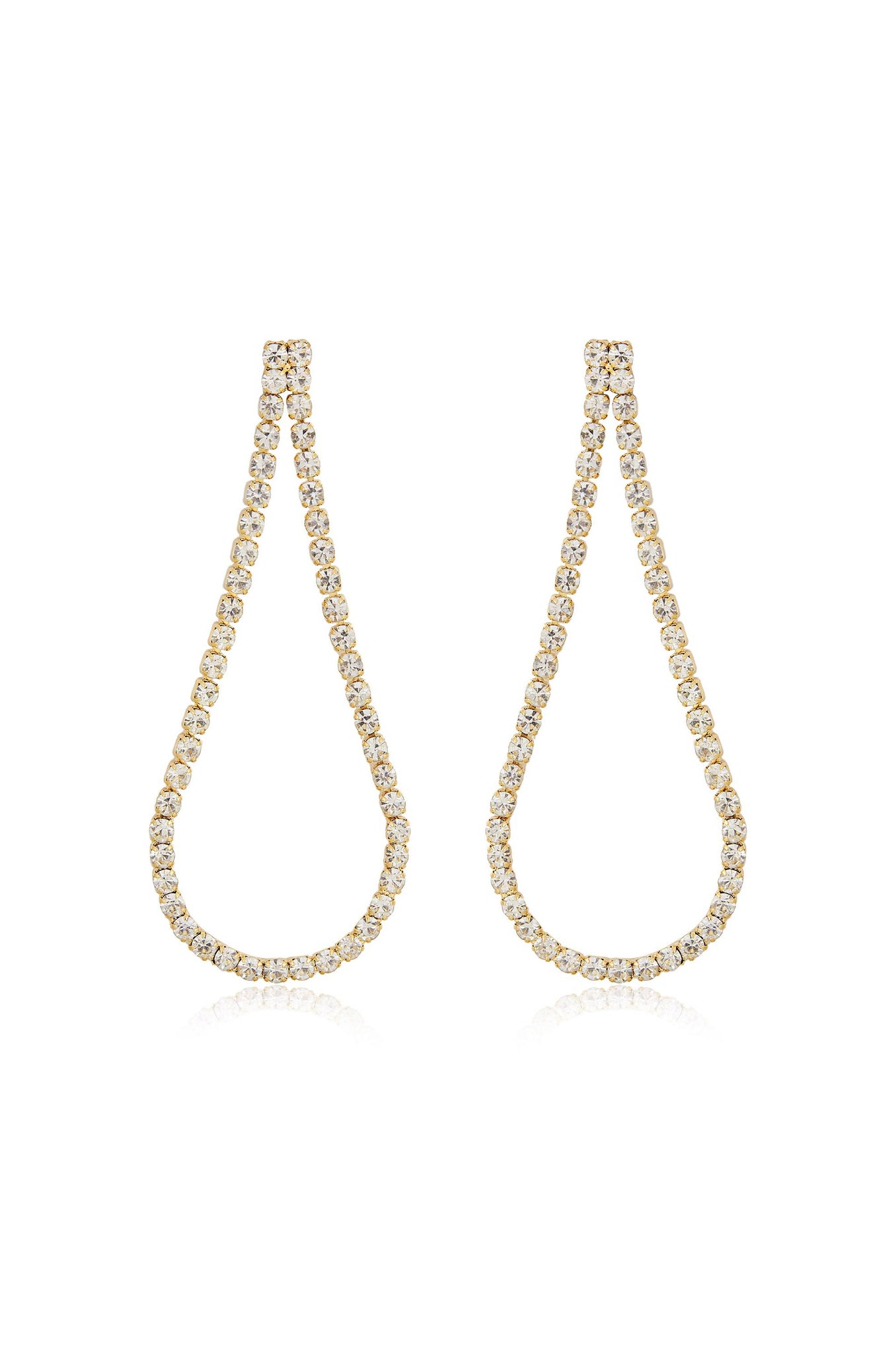 Sparkle Droplet 18k Gold Plated Earrings