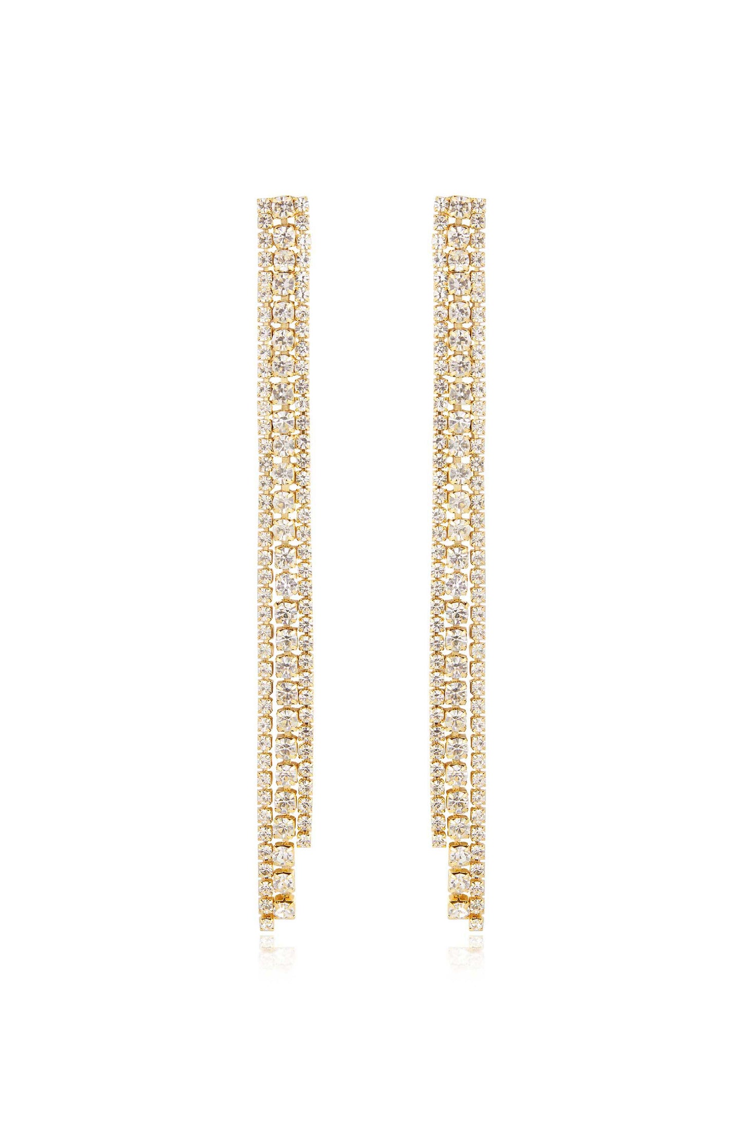 Your Moment Crystal 18k Gold Plated Dangle Earrings