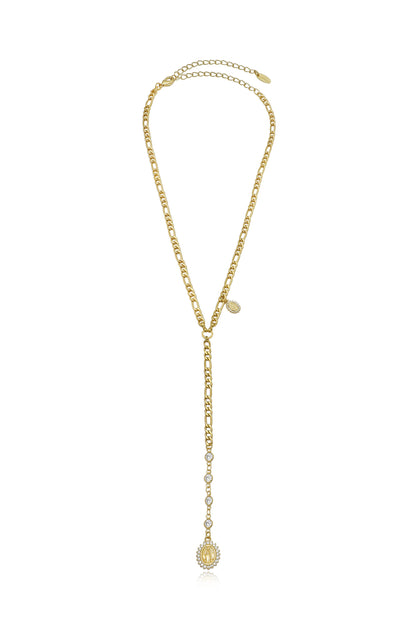 Crystal Spotted 18k Gold Plated Lariat