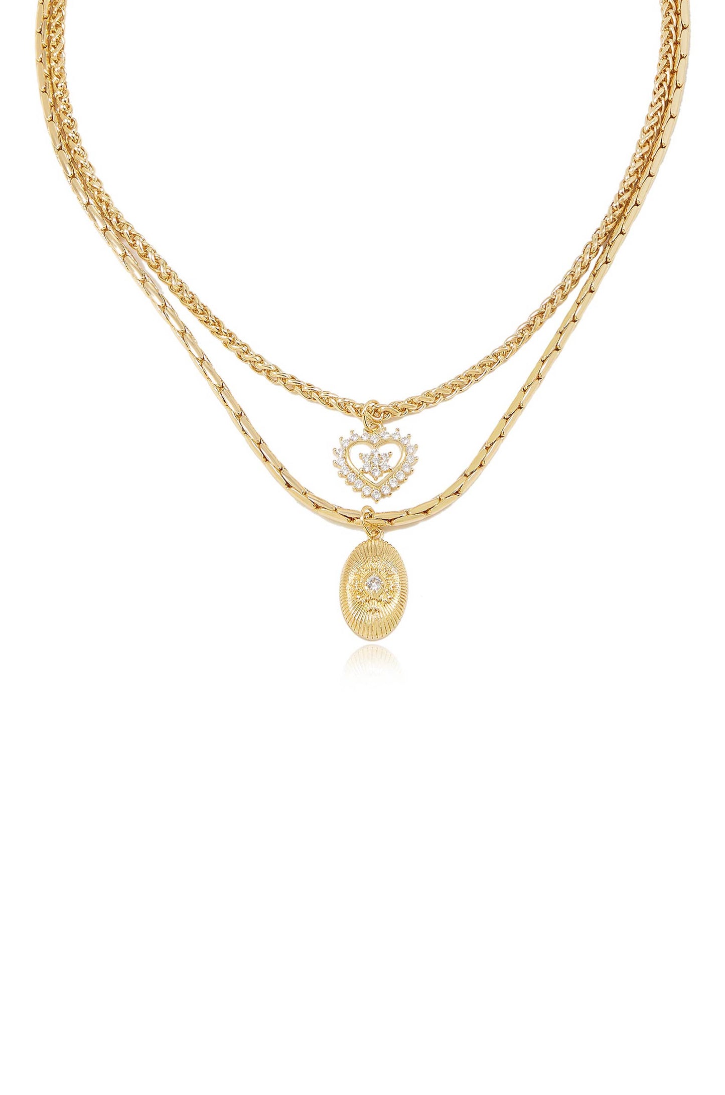 Epinki Necklace, 8MM Tungsten Gold Plain Dome Fashion Necklaces 2PCS  Couples Necklace