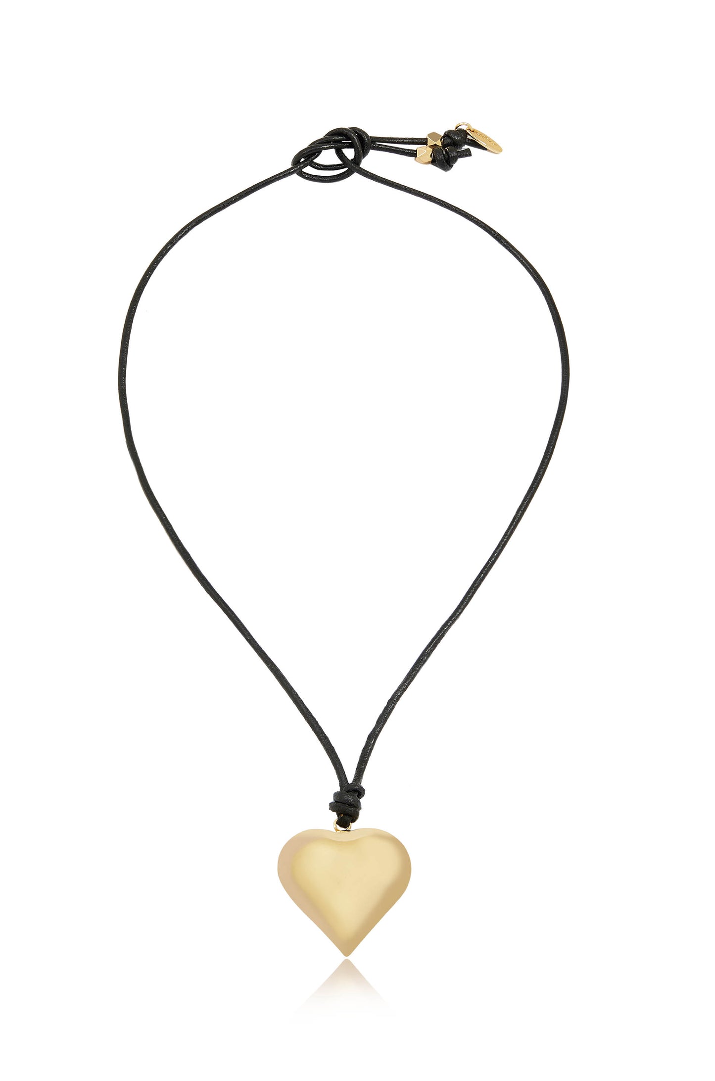 18k Gold Plated Heart Pendant Adjustable Cord Necklace