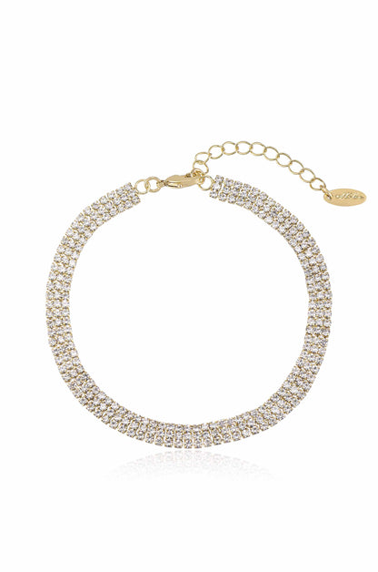 Unexpected Sparkle 18k Gold Plated Anklet