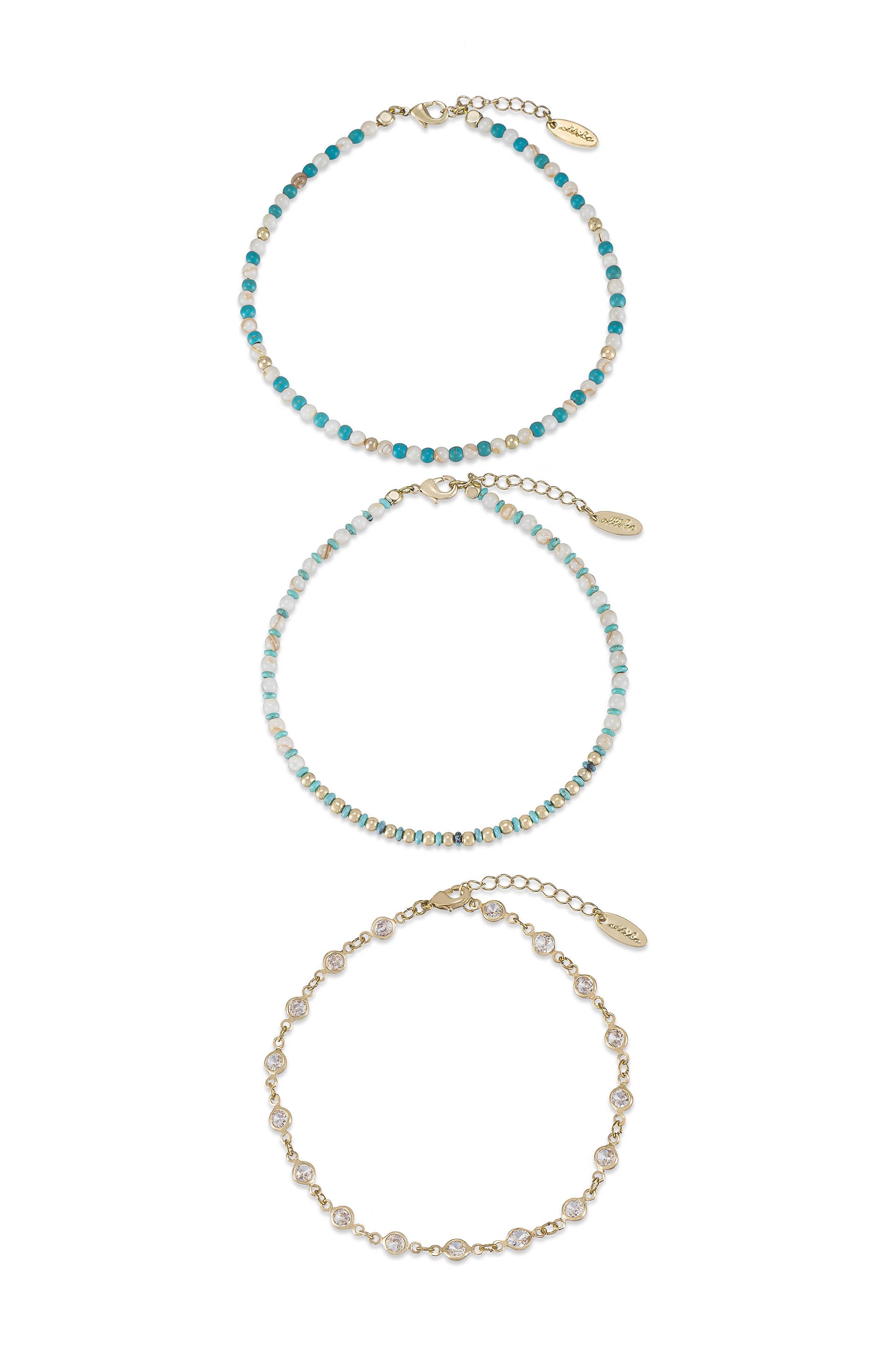 Malibu Breeze Anklet Trio