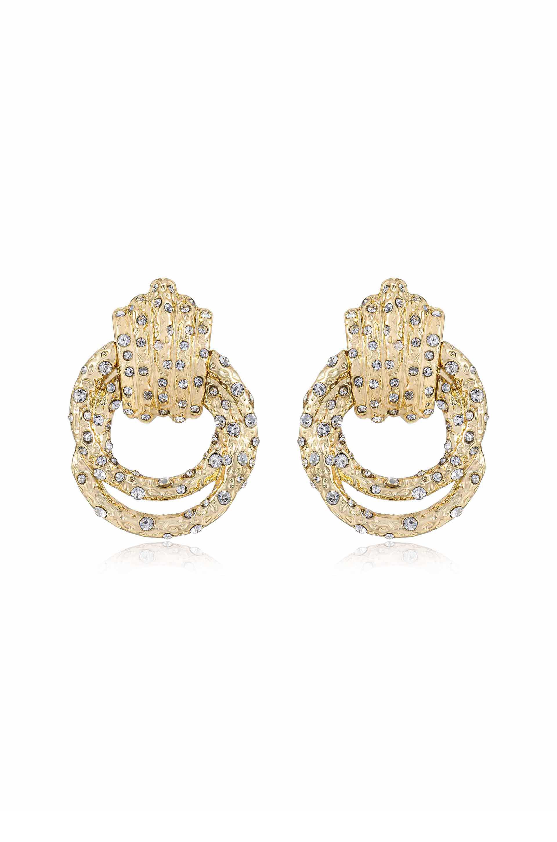 Only Royalty 18k Gold Plated Crystal Earrings