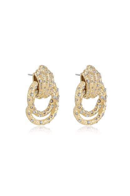 Only Royalty 18k Gold Plated Crystal Earrings side