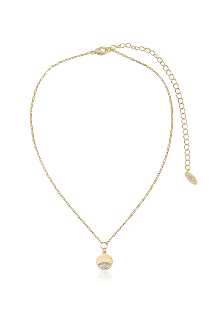 Crystal Dipped 18k Gold Plated Pendant Necklace