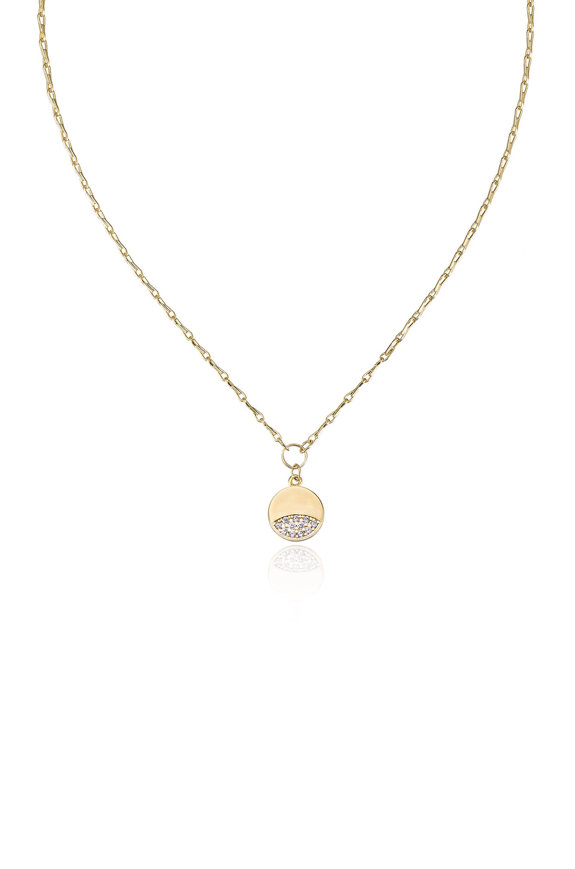 Crystal Dipped 18k Gold Plated Pendant Necklace