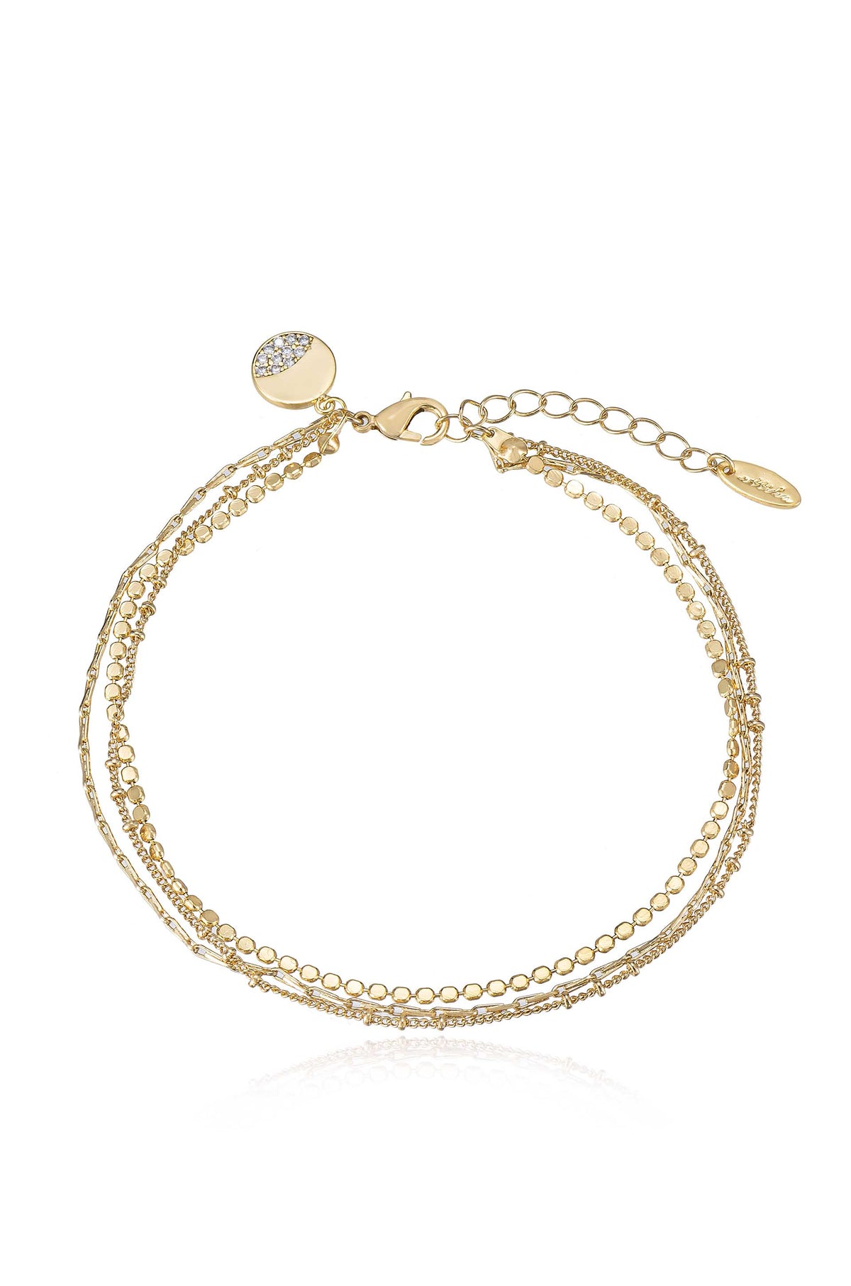 Crystal Dipped Chain Anklet