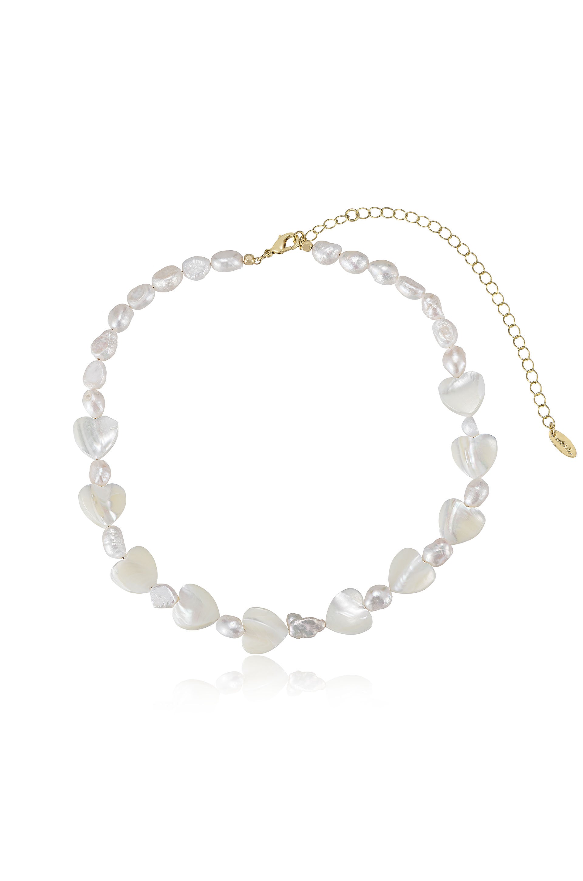 Tender Loving Mother of Pearl 18k Gold Plated Necklace