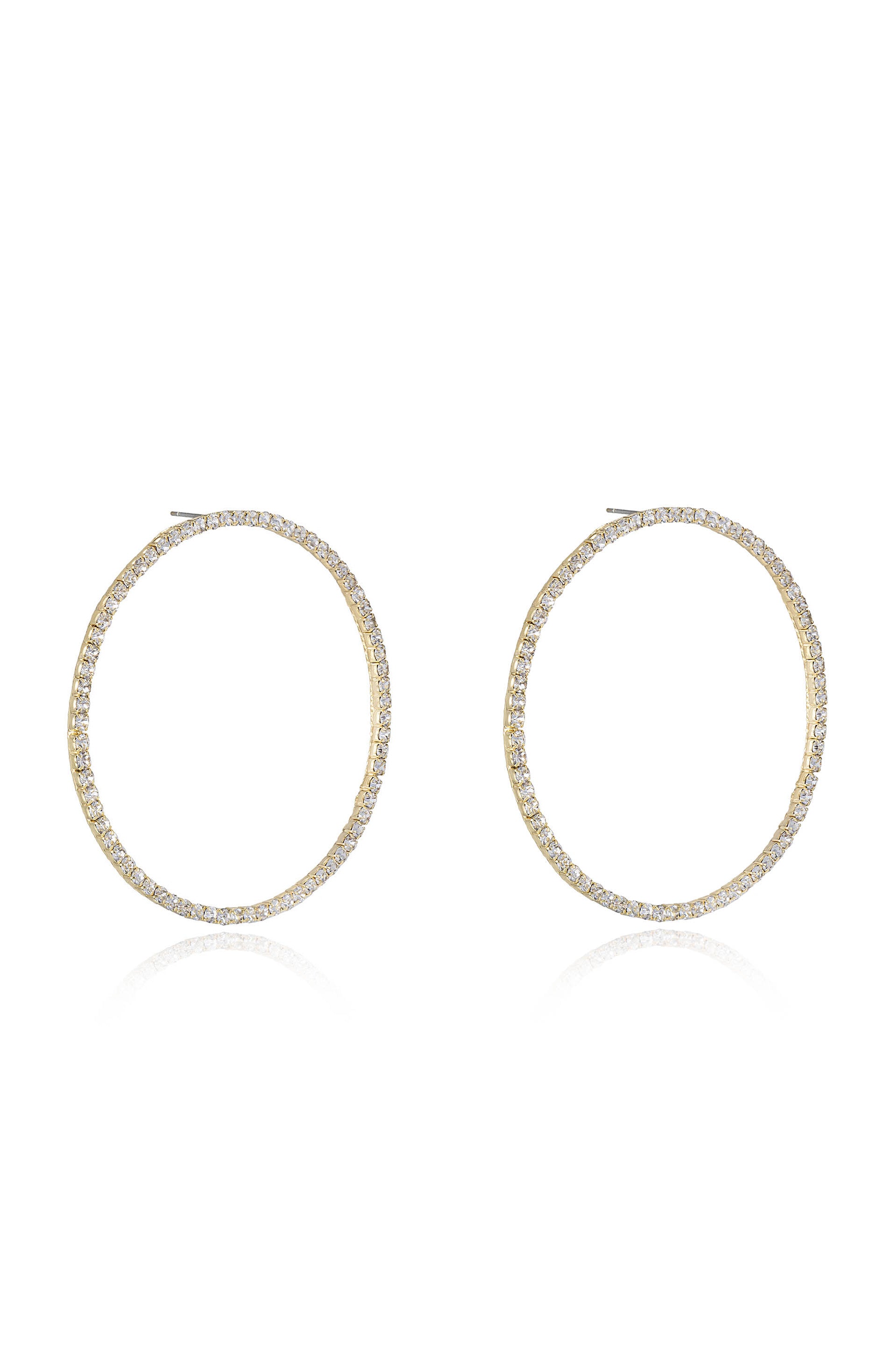 Picture Perfect Crystal Circle Earrings side