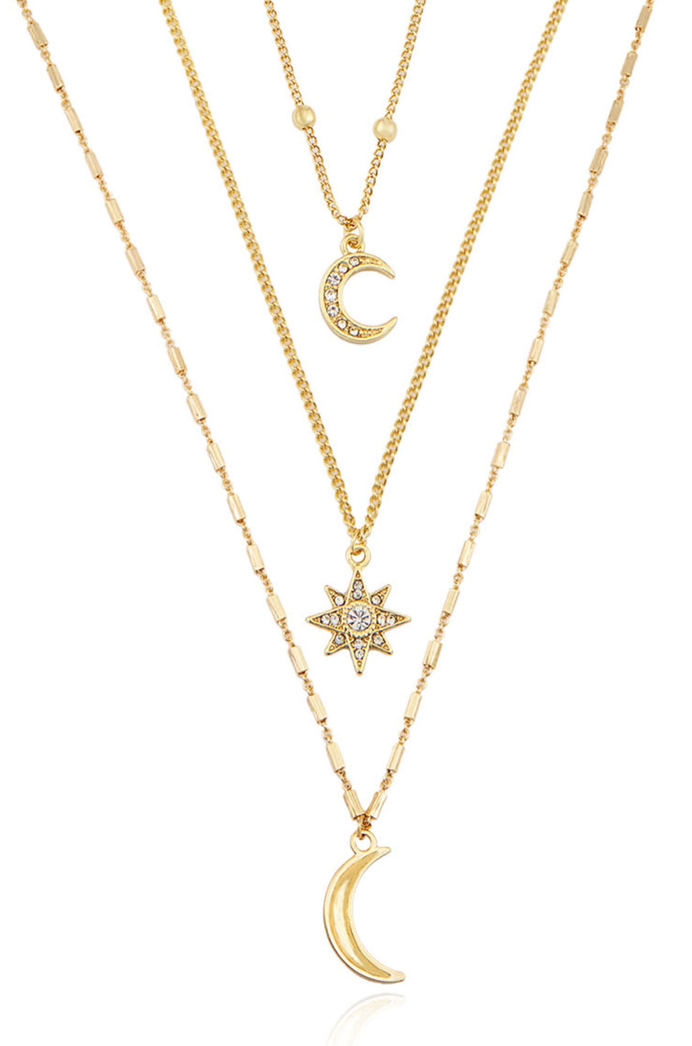 Night Sky Necklace Set in gold